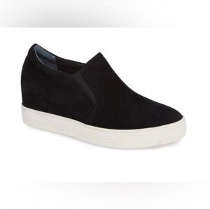 Caslon Black Suede Wedge Sneaker
